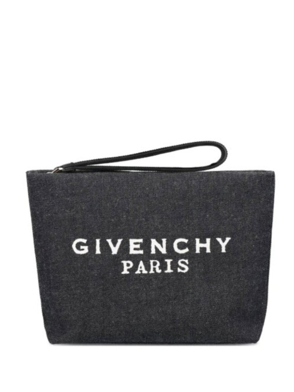 NWT Givenchy Logo-Print Denim Clutch Bag Wristlet
